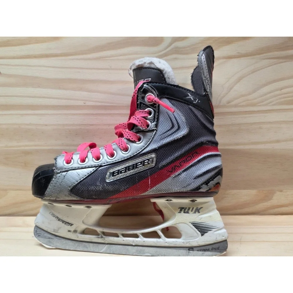 Bauer Vapor X3.0 Ice Hockey Skates Light Speed Youth Size 3.5 - Used‎